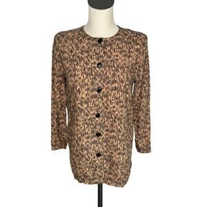 Vintage 80's Jaclyn Smith tan/black long sleeve tunic Size 6